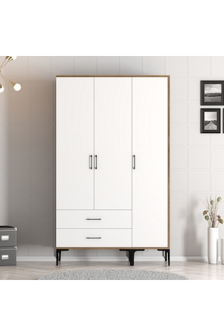 Variant Kumsal 3 Kapılı St Gardrop - Ceviz / Beyaz