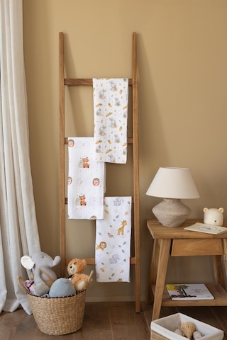 Çok Amaçlı Müslin Örtü & Battaniye 3'lü Set Pamuk Oeko-teks Sertifikalı 80x80 Cm Beyaz