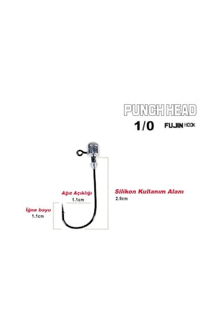 Fujin Punch Head Fj-Ph 1/0 Jighead 5 Gr.