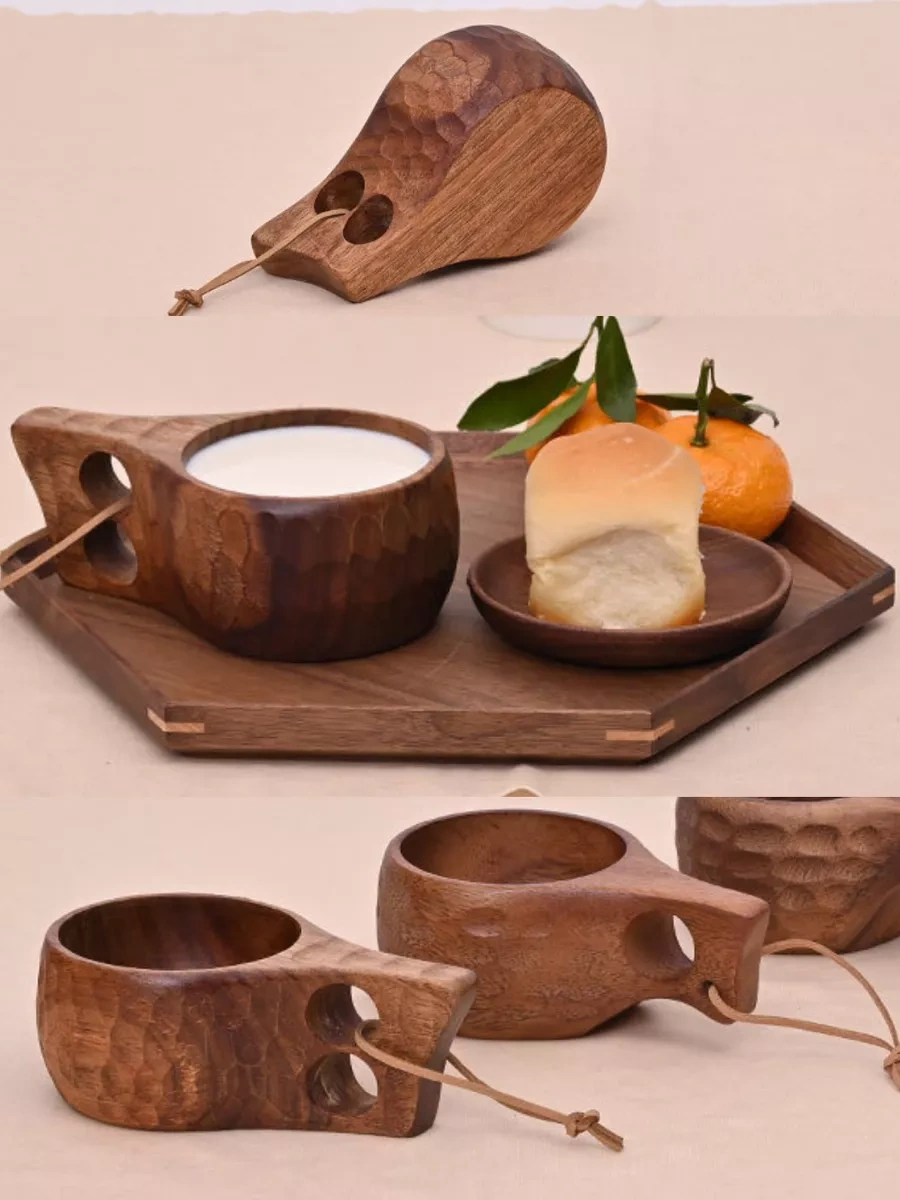 Eco-home.stıle Ahşap Mutfak Eşyası Bardak Kupa Kaşık Çay Takımı 230189024 Ahşap