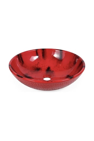 Artvit El Yapımı Tezgah Üstü Lavabo - L2000053 Kırmızı