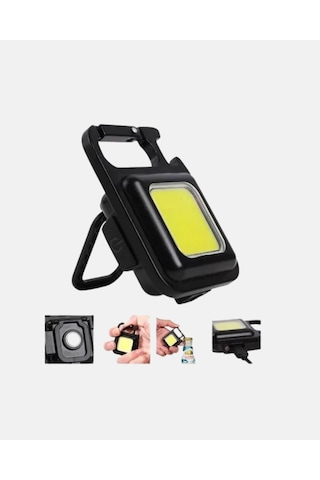 Şarjlı Cob Led Anahtarlık Fener 4 Modlu, Manyetik Ve Katlanabilir Standlı Yeni Nesil