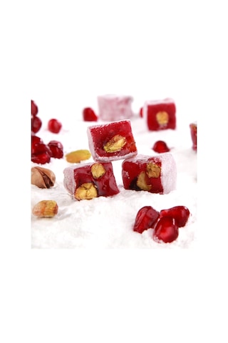 Lokum Atölyesi Nar Aromalı Antep Fıstıklı Mini Lokum 500 G
