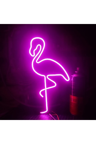 Flamingo Neon Led 3d Baskı Pembe