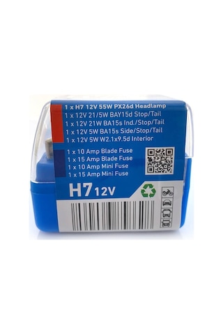 H7 12v Yedek Ampul Kiti Araç Ampul Ve Sigorta Seti