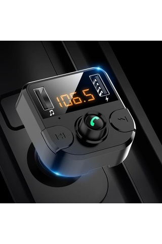 Willowhaven C7 Akıllı Çift Usb Çok Fonksiyonlu Araç Şarj Cihazı Müzik Çalar-siyah Standart