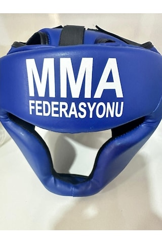 Mma Yanaklı Kask Kırmızı - Mavi