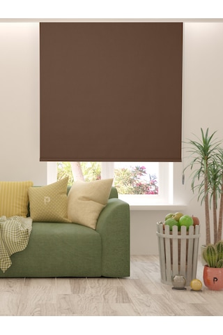 Br Perle Home Tatlı Kahve Rengi Düz Mekanize Stor Perde Yüksek Kalite Metropol Serisi Tatlı Kahve