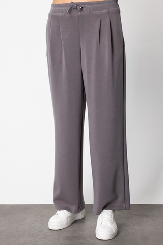 On Kadın Pile Detaylı Bol Paça Eşofman Altı 64703 Antrasit Antrasit