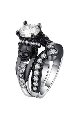 Fastbuy Skull Çok Renkli Punk Tarzı Takı Bileklik, 11 Numaralı Beyaz Çok Renkli