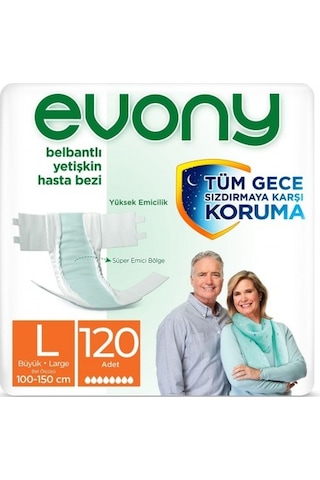 Evony Belbantlı Yetişkin Hasta Bezi Large 4 x 30'lu