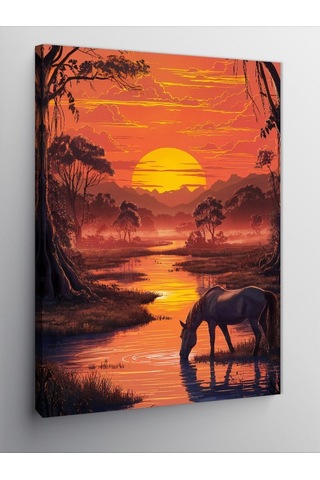 Kanvas Tablo Gün Batımındaki Doğa 50cmx70cm