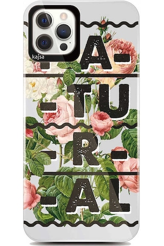 Kajsa Apple Uyumlu iPhone 12 Pro Max Kılıf Çiçek Desenli Kajsa Floral Kapak ZORE-218921