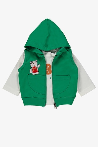 School Bear Cepli Erkek Bebek 2iplik Yelekli Takım Mnk14140 Yeşil