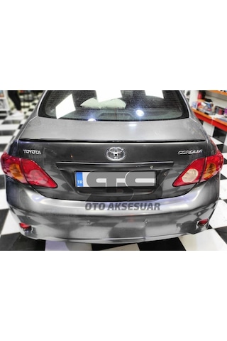 Sts Oto Aksesuar Toyota Corolla Uyumlu 2007 - 2011 Bagaj Üstü Slim Spoiler Bagaj Çıtası (Parlak Siyah) Piano Black