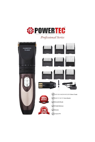 Powertec TR-6500 Şarjlı Saç Sakal Tıraş Makinesi