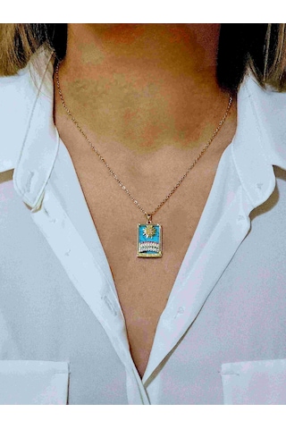 The Sun Tarot Kartı Çelik Kolye Altın