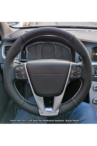 Volvo S60 2014 Araca Özel Direksiyon Kılıfı Soft Nokta Napa