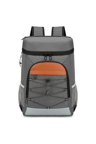 Yifomall Outdoor Kampanya Soğutucu Sıcaklık İzolasyonlu Sırt Çantası Su Geçirmez Alüminyum Folyo Döşeme Yemek Taşıma Çanta Küçük Boy, 20 Adetten Logo Koyu Gri Koyu Gri