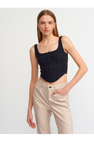 Dilvin Korse Top-siyah Siyah