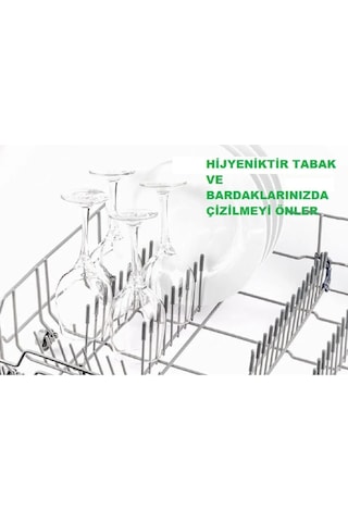 125 Adet Beyaz - Pas Önleyici Bulaşık Sepet Aksesuarı Kapakları