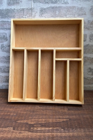 35x40 Cm Ahşap Kaşıklık Çekmece İçi Yemek Takımı Ve Servis Gereçleri Düzenleyici Organizer