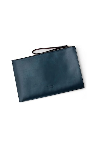 Beverly Kadın Lacivert Deri Cepli Fermuarlı Rfid Korumalı Portföy Çanta Lacıvert