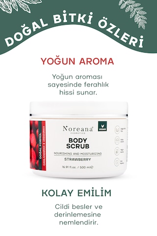Çilek Özlü Body Scrub Peeling 500 Ml