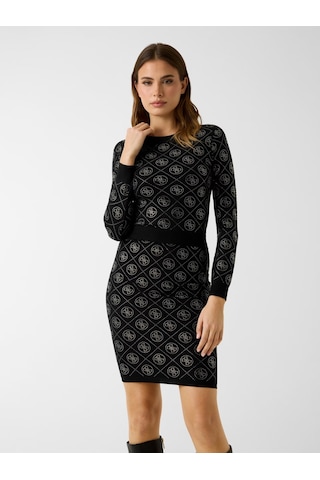 Guess W6rr66z3jd2 Ls Cn Rhinestones 4g Kadın Kazak Siyah