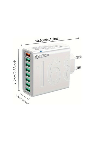 Xuweiwei Kaxoe Cok Portlu Hizli Sarj Usb Duvar Telefon Sarj Adaptoru Qc 3 0 Sari Usb Sarji İphone Uyumlu Samsung İcin Sarı