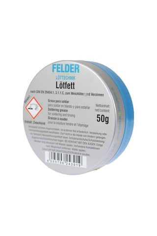 Alman Malı Felder Lötfett Lehim Pastası Havya Pastası 50 Gr - Germany