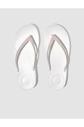 Fitflop Iqushıon Sparkle R08 Beyaz Kadın Parmak Arası Terlik Beyaz