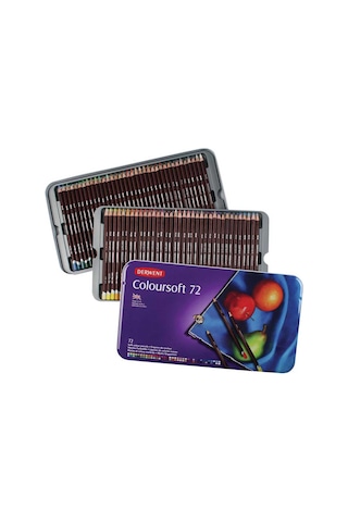Derwent Coloursoft Kuru Boya 72'li Teneke Kutu