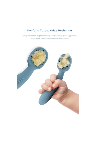 Babyjem Silikon İkili İlk Kaşığım Mint