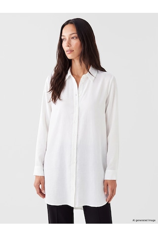 Lcw Everyday Ekru Regular Fit Kadın Gömlek Tunik