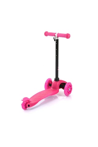 Pembe 3 Tekerlekli Led Işıklı Scooter