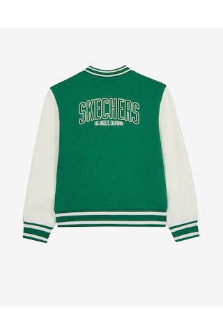 Skechers Comfort Knıt College Bomber Jacket Büyük Erkek Çocuk Haki Mont Sk2620136-1027