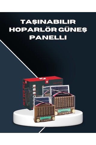 Çok Fonksiyonlu Solar Radyo Bluetooth Usb Sd Kartlı Taşınabilir Hoparlör