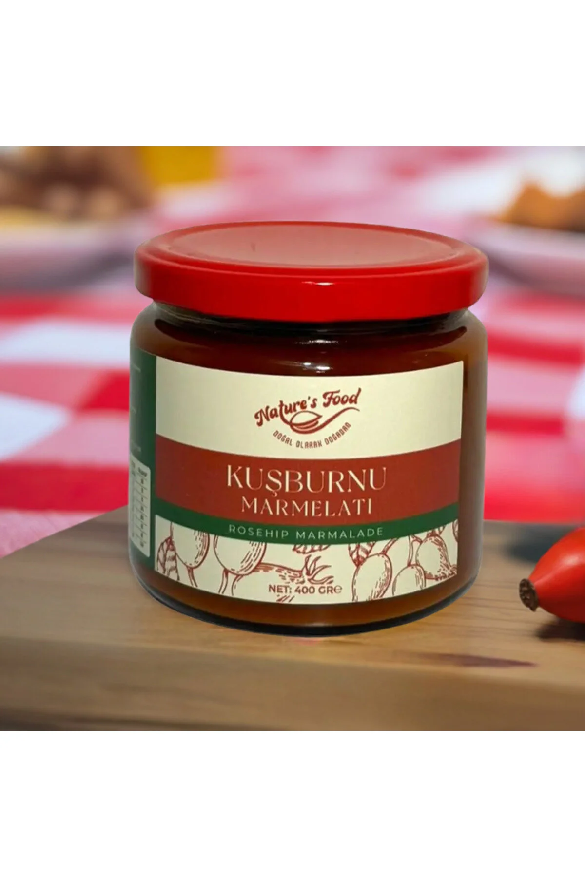 Natures Food Kuşburnu Marmelatı Şekersiz 400 G