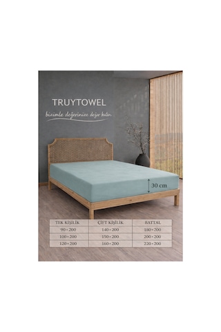 Home Textile %100 Pamuk Kumaştan Üretilmiş Tek/çift/battal Boy Lastikli Çarşaf Turkuaz