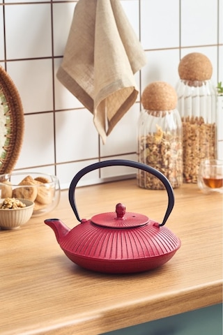 Karaca Japanese Döküm Demlik-Teapot 800 ml Kırmızı