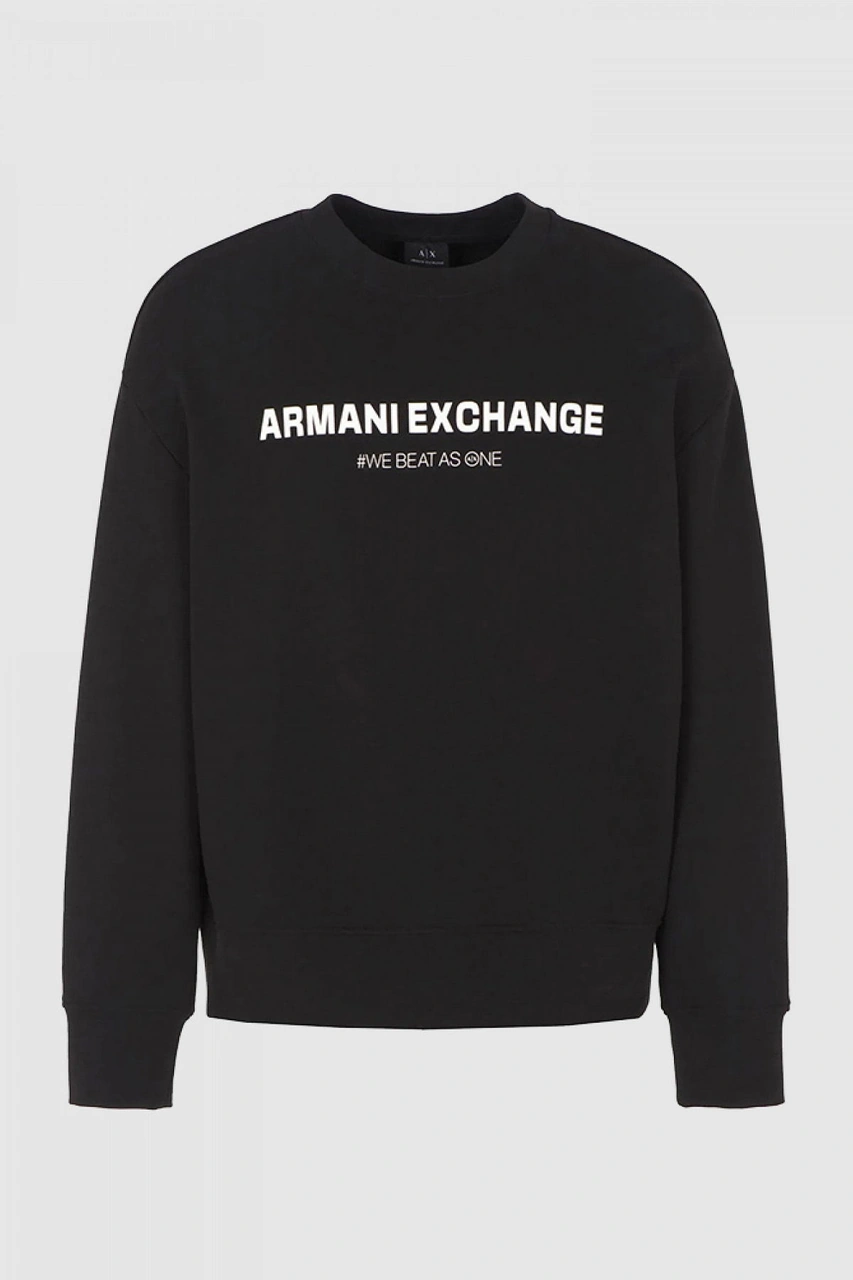 Armani Exchange Armani Baskılı Erkek Sweat Siyah