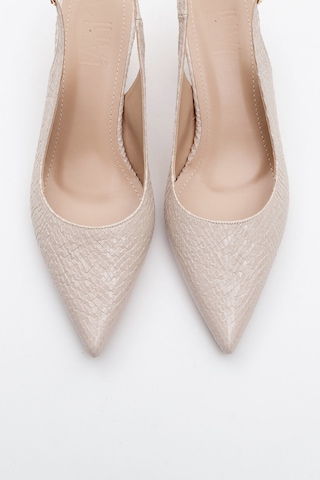 Luvishoes Luvi Shoes Value Bej Desenli Kadın Topuklu Ayakkabı Bej Yılan Bej