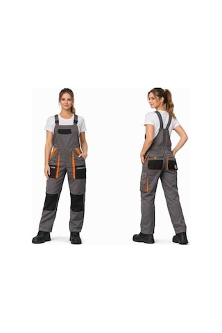 Work Pro Gri - Siyah Bahçıvan Tulum
