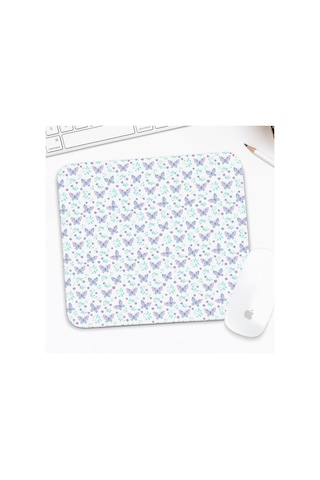 Butterfly Desenli Mouse Pad, Kaymaz Kauçuk Taban, Su Geçirmez, Pürüzsüz Dokulu, 27x32cm-a11