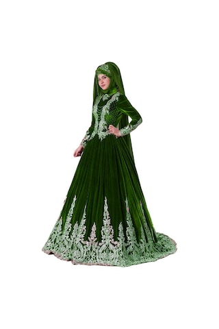 Ceyyiz Tesettür Modeli Bindallı Kına Elbisesi Lavin