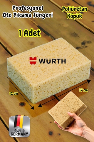 Technow Würth 17x12x6cm Made İn Germany Otomobil Oto Yıkama Parlatma Süngeri