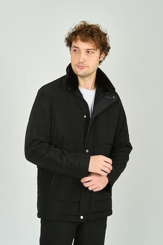 Daynax Erkek Hakim Yaka Çıtçıt Ve Fermuar Kapamalı Uzun Kaban 2600 Siyah Siyah