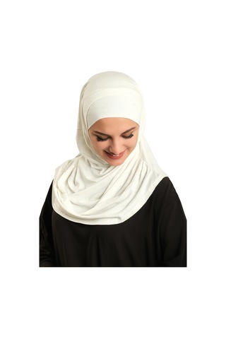 Hürrem Bone Krem Pratik Hazır Geçmeli Tesettür Eşarp Viskon Boneli Büyük Boy 1290bv 40 krem