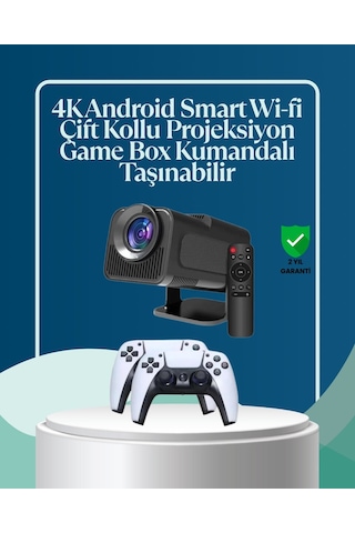 450 Ansı Lümen 4k Destekli Kompakt Ev Projektörü